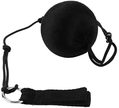 POI Streamer Ball, Dance Prop Einstellbare Kette Black Poi Wurfkugeln | Bühnenperformance -Tool, tragbares Tanztraining für Dance, Yoga, Haka und Polynesian Tanz