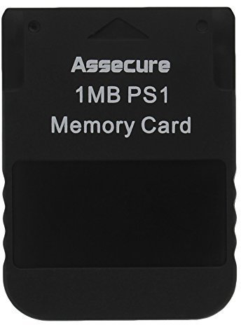 ZedLabz Memory card for Sony PS1 1MB 15 block PSX PlayStation one PSone (PS2 compatible*) - black