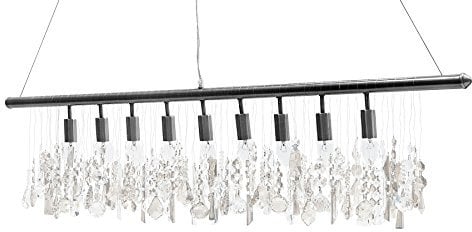 Riess Ambiente Design Hängelampe DIAMONTS 9 flammig Deckenleuchte Hängeleuchte Kronleuchter Pendelleuchte