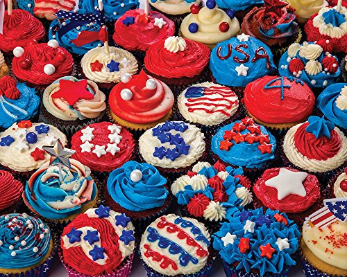 Patriotic Cupcakes Jigsaw Puzzle 1000 Piece by Vermont Christmas Company