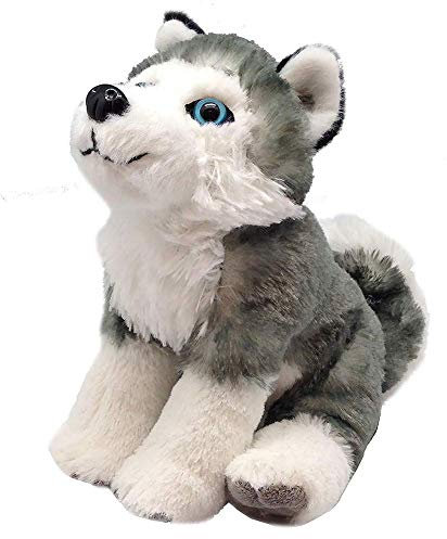 Wild Republic Cuddlekins Mini Husky, Stofftier, Baby-Geschenk für Mädchen und Jungen, Kinder Plüschtier, Kuscheltier Für Babys, Spielzeug aus Recyclingmaterial, 20 cm