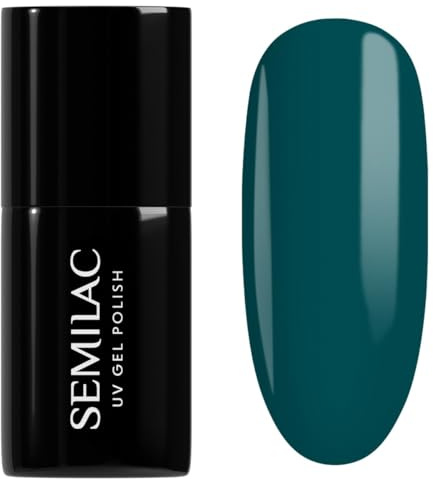Semilac UV Hybrid Nail Polish, Number 074, 7 ml, Prussian Blue