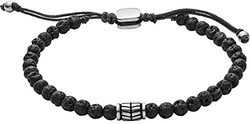 Fossil Armband Für Männer Wellness, Innenlänge: 170mm~250mm Schwarzes Halbedelsteinarmband, JF02887040