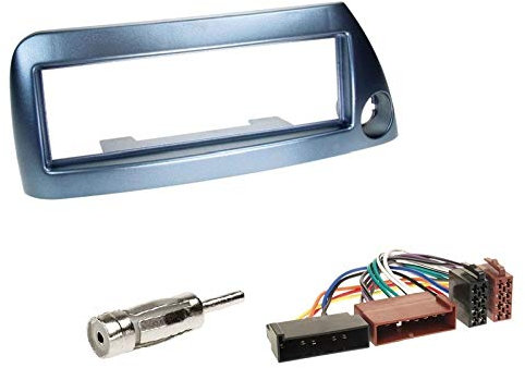 1 Din Radio Einbauset Blende Radioanschlusskabel Antennenadapter für Ford Ka (RBT) 1996-2008 schwarz