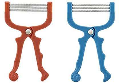 Milisten Gesichtshaarentfernung Frühling Epilierer Frühling Gesicht Haar Rasierer Handheld Threading Schönheit Werkzeug Gerät Gesicht Haarentferner für Männer Frauen (Zufällige Farbe)