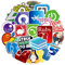 Pieoaoe Programmieraufkleber, Vinyl, Graffiti-Aufkleber von IT-Logo und Geek-Coder-Logo, Entwickler-Programmierer, Dekoration, Open Sources, Linux, Mysql Politik, Python C++ It Logo
