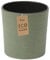 Muddy Hands Eco Friendly Chisel Plant Pot Indoor Home Outdoor Garden Square Flower Planter - Made from Recycled Plastic & Wood (Medium Round, Green)
