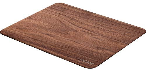 InLine® 55477W WoodPad, Echtholz Mauspad, Walnuss, 240x200mm