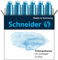 Schneider Pastell Tintenpatrone (Standard Patronen für Füller) Ice Blue, 6 Stück