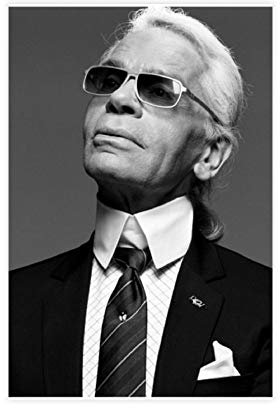 Fashion Guru Karl Lagerfeld, dekoratives Gemälde, Leinwand, Wandkunst, Wohnzimmer, Poster, Schlafzimmer, Gemälde, 30 x 45 cm, ohne Rahmen