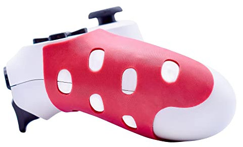 Setex PS4 Controller Grip (Farbe – Rot) – rutschfeste mikrostrukturierte Griffe – (1 Set für Playstation 4) – nur 1 mm Griffe