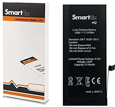 Smartex® Batterie Compatible avec iPhone 11 | Capacité 3110 mAh | Batterie de Remplacement sans Cycles de Recharge | Garantie de 24 Mois