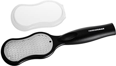 Tweezerman Pedicure Rasp Callus Remover - Stainless Steel Rasp Removes Rough, Hard, and Callused Skin Easily & Effectively, Includes Storage Cap, Suitable for Women and Men