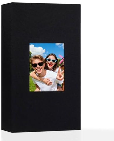 Aevdor Photo Album 4X6, Linen Cover Photo Book Has 300 Pockets Hold 300 4x6 Pictures, Large Capacity Picture Book for Family Wedding Anniversary Baby Vacation Graduation Pictures (Black)