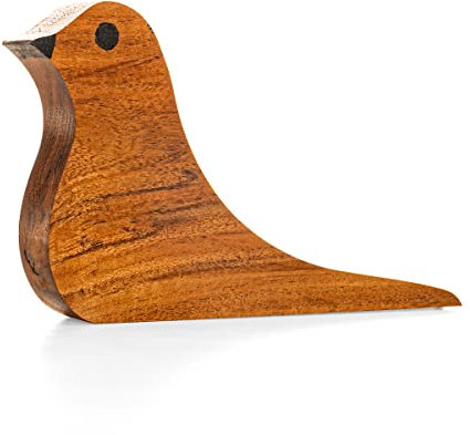 Door Stopper Wooden Hand Carved Wedge Decorative Door Stop for Home and Gifting (Bird Shape)