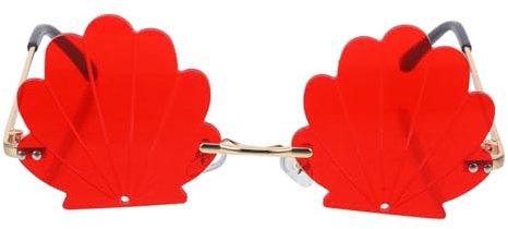 Toddmomy Party Sonnenbrille Muschelmuster Lustige Foto Requisiten Sonnenbrille Für Männer Und Frauen 14.5X13X5.5 Cm Leichtes Metallgestell