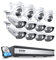ZOSI 4K Überwachungskamera Set, 12X 8MP PoE IP Kamera Überwachung Aussen mit Smart Personenerkennung und Spotlight Alarm, 16CH 4TB HDD NVR für 24/7 Video- & Audioüberwachung, Farbnachtsicht