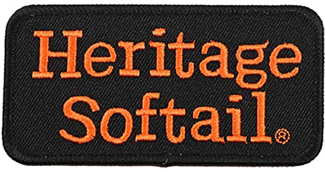Harley-Davidson 4 in. Embroidered Heritage Softail Emblem Sew-On Patch - Black