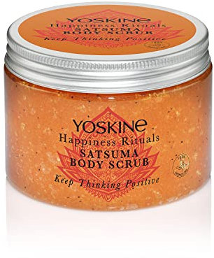 Yoskine Happiness Rituals Satsuma Körperpeeling Erfrischendes Peeling mit Zitrusduft für strahlende Haut