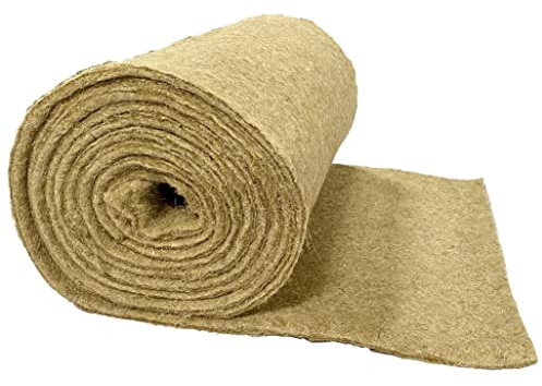 Pemmiproducts Hanffilzrolle 0,70 x 25m, 5mm dick (5,83€/m²), Hanfdämmung, Trittschalldämmung, Akustikvlies, Schallschutz, nachhaltiger Dämmstoff, Thermo Hanf, Isolierung, Wämedämmung, Hanfmatte