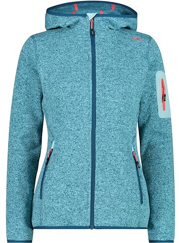 CMP Damen Zip Hoodie Jacke, acqua-campari, 36