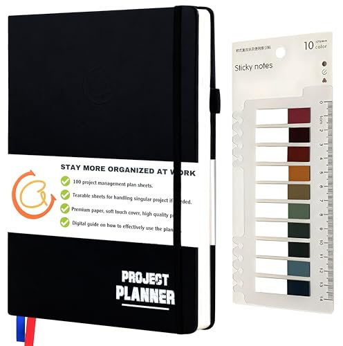 Projektplaner: Projektmanagement-Notizbücher-Organizer und Arbeitsprotokollbuch Tracker mit Checkliste Brainstorming für Unternehmer, Projektmanager und Kleinunternehmer