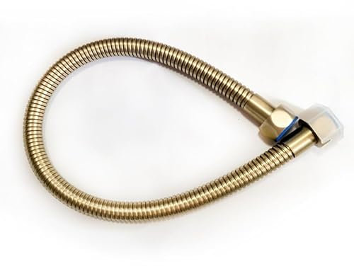 Mangueras de ducha Mangueras de acero inoxidable Cepillado dorado (mate) Manguera de plomería Manguera de plomería de acero inoxidable for 30 cm / 50 cm ( Color : Brushed Golden 3l8 , Size : 30cm )