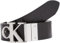 Calvin Klein Jeans Damen Gürtel Round Mono Pl Rev Lthr Belt 30Mm aus Kunstleder, Schwarz (Black/Black), 100 cm