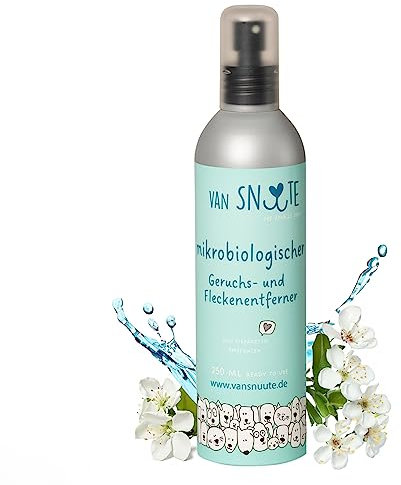 Van Snuute Geruchs- und Fleckenentferner - 250ml | Natürlicher mikrobiologischer Reiniger für Haustiere | Dermatologisch getestet | Nachhaltig und Umweltfreundlich | Made in Germany