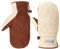 Harssidanzar Herren Winter Fäustlinge Outdoor Handschuhe Wildleder Fleece Thinsulate Winter Ski Fäustlinge Lederhandschuhe SM040EU,Beige/Hellbraun,Größe L