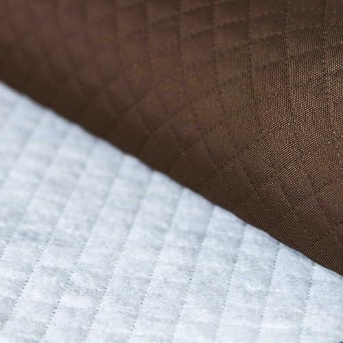 Steppstoff Raute ab 1m x 158cm PU-beschichtet 23 Farben Meterware Steppfutter Oxford 600D Futterstoff, Farbe:rehbraun