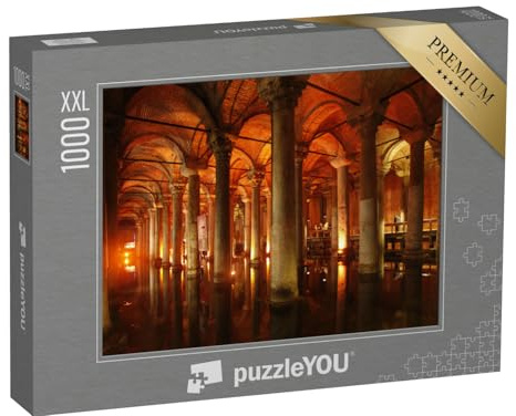 Puzzle 1000 Teile XXL „Yerebatan, spätantike Zisterne im Versunkenen Palast, Istanbul, Türkei“ – aus der Puzzle-Kollektion Türkei
