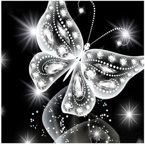 DOUKOYEE 40x40cm Schmetterling Diamond Painting Große für Erwachsene Kinder DIY 5D Diamant Painting Mosaikherstellung Diamant Painting Bilder Geschenk Home Wanddeko