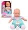 Nenuco Magische Flasche, weiche Babypuppe, die Flüssigkeit aus der Flasche verschwindet, wenn das Baby fertig ist. Für Jungen und Mädchen ab 10 Monaten (Famosa NFN86000)