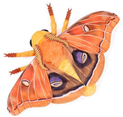 lilizzhoumax Simulation Polyphone Hawkmoth Plüschtier 14.96 Zoll Weiches realistisches Hawkmoth Stofftier für Kinder Insektenliebhaber Jungen und Mädchen Geschenke Heimdekoration