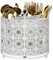 EKNITEY Rotating Utensil Caddy Holder - Higher Raised Cutlery Caddy Countertop - Metal Silverware Caddy Organizer with 4 Compartment for Kitchen Counter Party Office White
