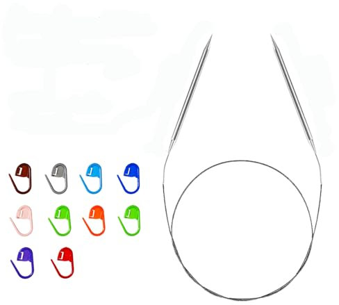 Rundstricknadeln, Stricknadeln, Edelstahl-Stricknadeln, entworfen für Strickbegeisterte (Silber (Farbe), 1,5)