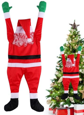 Babbo Natale appeso alla finestra - Parete da arrampicata Decorazione Babbo Natale | Babbo Natale da appendere all'albero, ornamento decorativo da appendere all'albero di Natale di Babbo Natale, decor