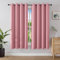 Joydeco Blickdichte Vorhänge mit Ösen Gardinen 2er Set, Verdunkelungsvorhang Thermovorhang Hitzeschutz, Ösenvorhang für Schlafzimmer Wohnzimmer (2xH158xB106,Rosa)