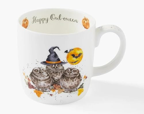 Royal Worcester Wrendale Deigns Halloween 0.4 Litre Mug Owl-O-Ween