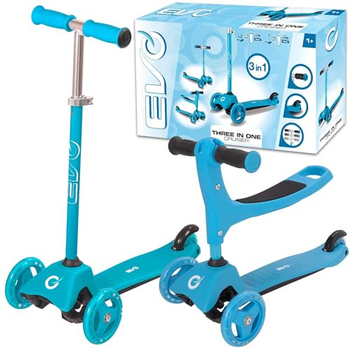 Evo 3 in 1 Cruiser Scooter, Blaugrün