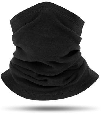 flintronic Winter Halsschlauch, Winter Halsschlauch Ski, Halswärmer Halstuch, Schal Schlauchschal, Warm Dick Loopschal Nackenwärmer, Winddichte Kreisschlaufenschals für Männer und Frauen, Schwarz