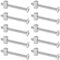 10 Sets of Furniture Connector Bolts and Barrel Nuts,Bed Bolt and Nut Kit (M6×60mm)