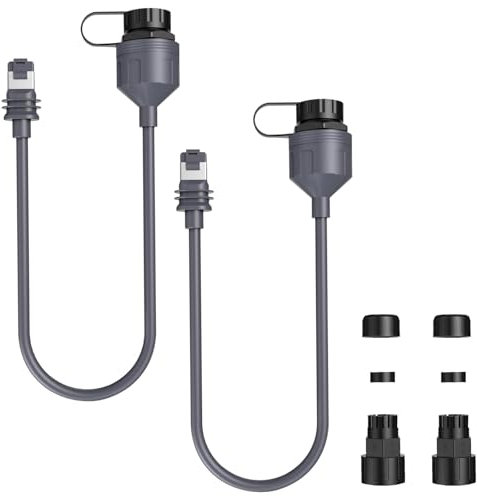 Starlink Lot de 2 adaptateurs Ethernet RJ45 pour Starlink Gen 3/Starlink Mini, 0,5 m, 26 AWG CAT5E, câble d'extension Starlink avec prises RJ45, transfert de données 2000 Mbit/s