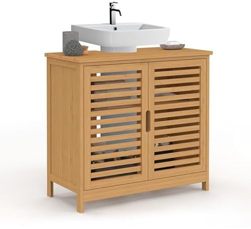 IDMarket – Mueble bajo lavabo baño bambú BEA