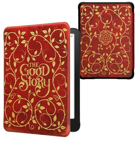 kwmobile Étui Compatible avec Amazon Kindle Paperwhite (2024)/Colorsoft Coque - Étui à Rabat magnétique Tablette eReader Similicuir - Jaune-Orange-Rouge