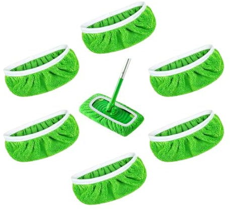 GIDWRIY 6 Piezas Paños Microfibra para Mopa,Funda Mopa para Escoba,Recambio Mopa Lavable,Fregona Mopas de Limpieza Suelos Paños Reutilizables Mopa,Repuesto para Mopa,Recambios Mopa Humedo
