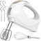 Batteur électrique à main,passe au lave-vaisselle, 5 niveaux, comprend 2 fouets, 2 crochets pétrisseurs en acier inoxydable, 1 fouet