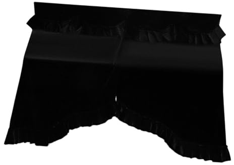 WHAMVOX Schwarze Klavierabdeckung aus Hollandfleece Staubdicht und Sonnenschutz Vollflächiger Schutz für Aufrechte Klaviere Abnehmbar und Waschbar Passend für Heimdekoration