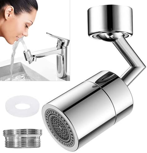 Aireador Grifo Cocina Apto Fregadero Aireadores 360 ° Extensor de Grifo | Giratorio Adaptador Grifo Giratorio Extension Grifo Cocina Cabezal Grifo Cocina 2 Modos Adecuados para Baño y Cocina